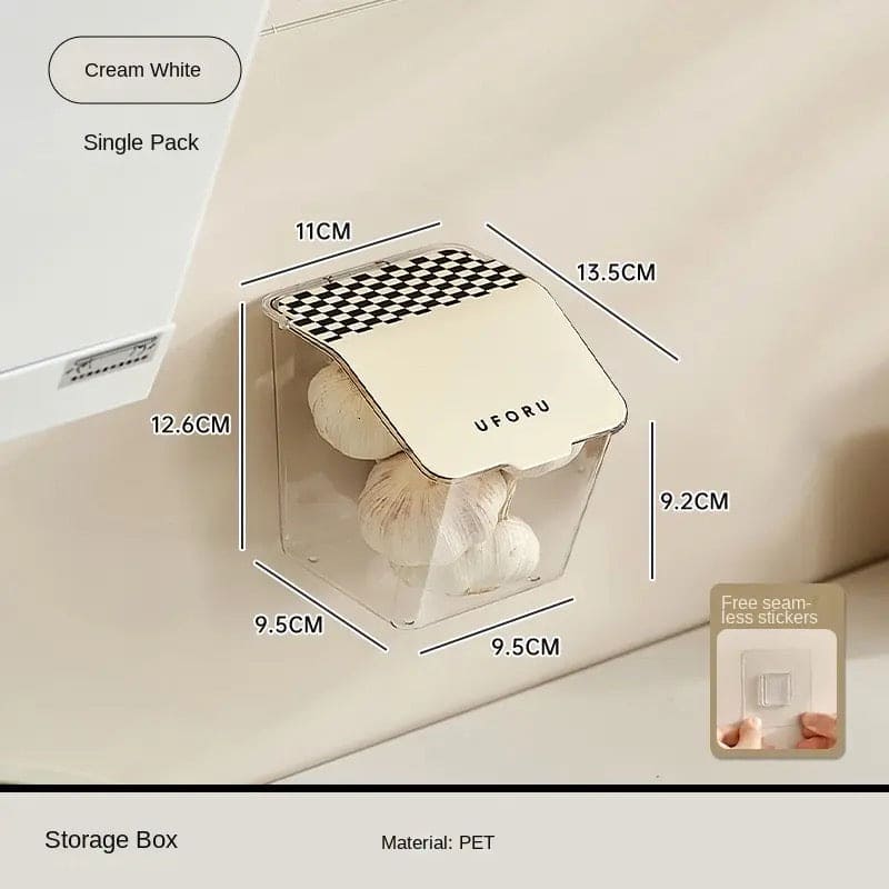 Wall Mounted Spice Keeper, Airtight Wall Food Storage Container, Elegance Lady Storage Container, Ginger Garlic Storage Basket, Kitchen Fresh Storage With Cover, Multifunctional Storage Box, Multipurpose Kitchen Bathroom Home Storage Box Wall Mounted Spice Keeper, Airtight Wall Food Storage Container, Elegance Lady Storage Container, Ginger Garlic Storage Basket, Kitchen Fresh Storage With Cover, Multifunctional Storage Box, Multipurpose Kitchen Bathroom Home Storage Box